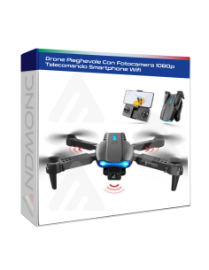 Drone Pieghevole Con Fotocamera 1080p Telecomando...