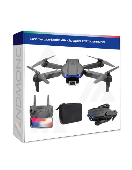 Drone portatile 4k doppia fotocamera
