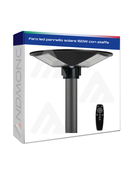 Faro led pannello solare 150W con staffa