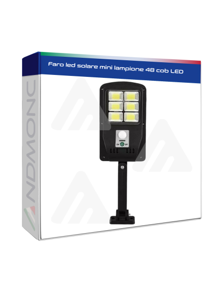 Faro led solare mini lampione 48 cob LED