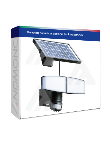 Faretto ricarica solare led esterno