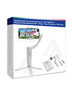 Stabilizzatore smartphone, Portatile e Pieghevole gimbal...