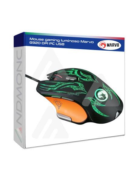 Mouse gaming luminoso Marvo G920 DPI PC USB