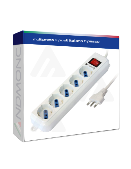 multipresa 5 posti italiana bipasso