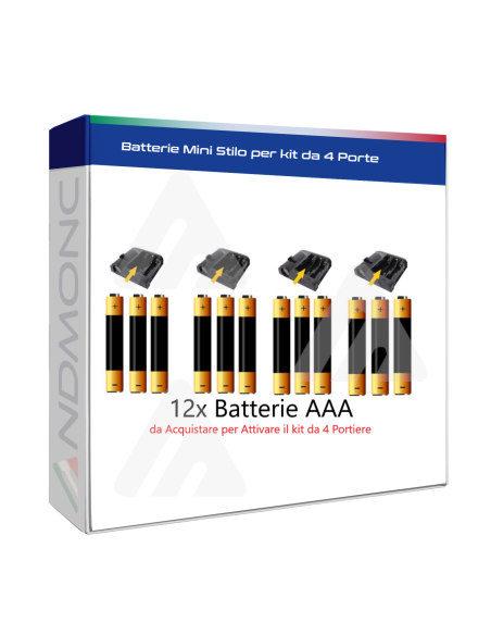 Batterie Mini Stilo per kit da 4 Porte