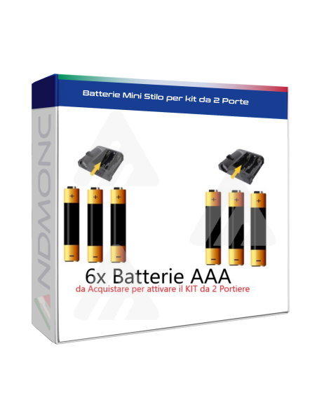 Batterie Mini Stilo per kit da 2 Porte