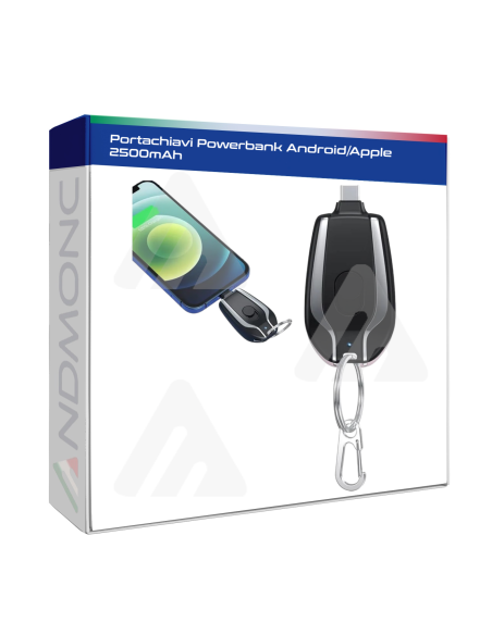 Portachiavi Powerbank Android/Apple 2500mAh