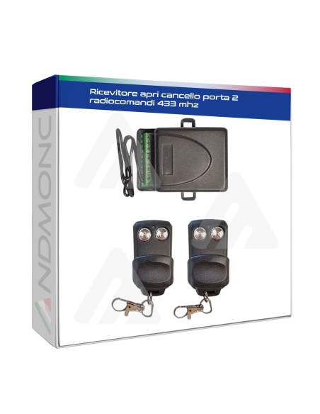 Ricevitore apri cancello porta 2 radiocomandi 433 mhz