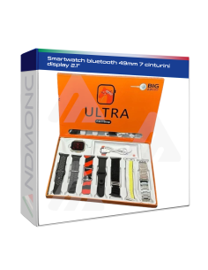 Smartwatch bluetooth 49mm 7 cinturini display 2.1"