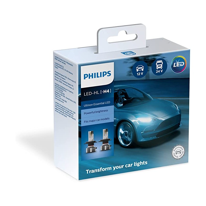 2X LED lampadine fari auto Philips  LED H4