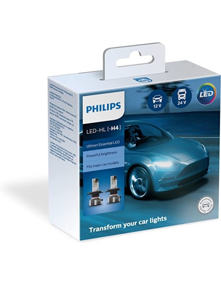 2X LED lampadine fari auto Philips  LED H4