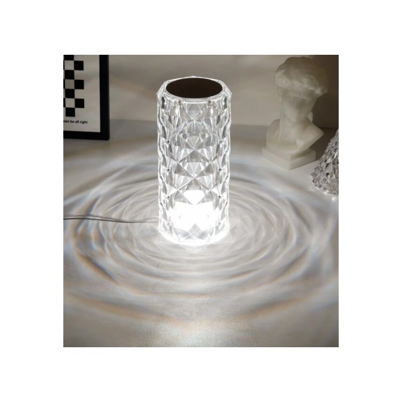 Lampada Tavolo diamantata ricaricabile USB...