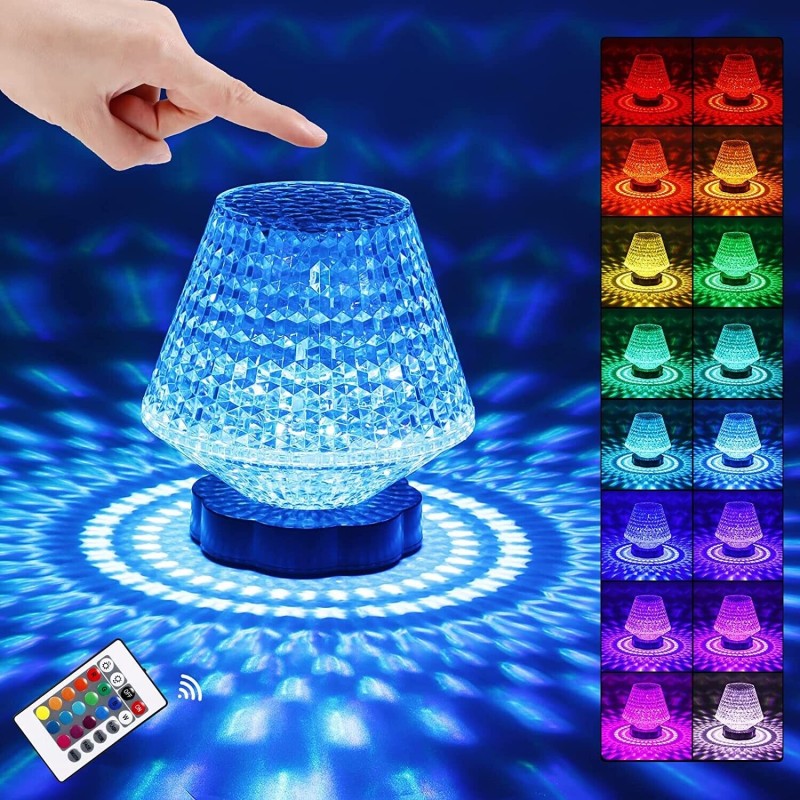 Lampada da tavolo rgb multicolore