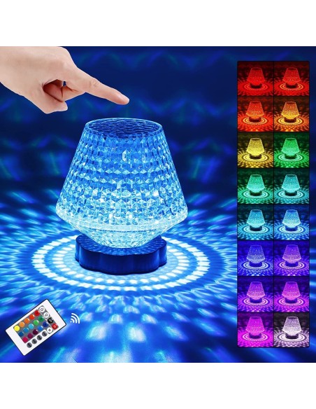 Lampada da tavolo rgb multicolore