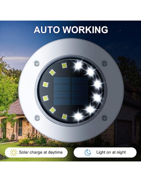 4pz faretti ricarica solare senza fili giardino