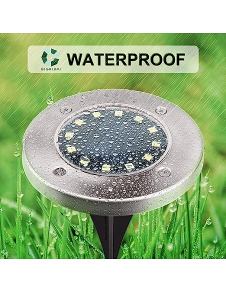 4pz faretti ricarica solare senza fili giardino