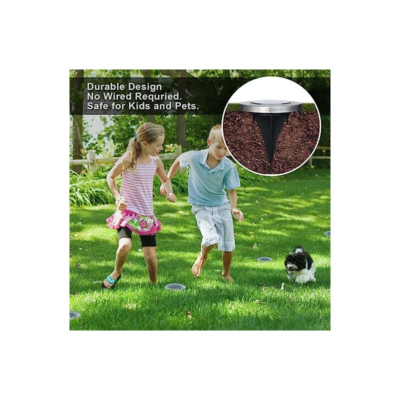 4pz faretti ricarica solare senza fili giardino