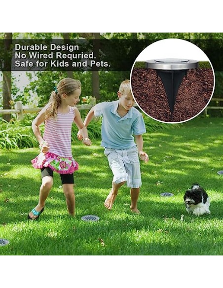 4pz faretti ricarica solare senza fili giardino