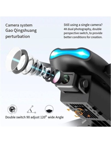 Drone Pieghevole Con Fotocamera 1080p Telecomando Smartphone Wifi