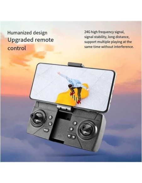 Drone Pieghevole Con Fotocamera 1080p Telecomando Smartphone Wifi