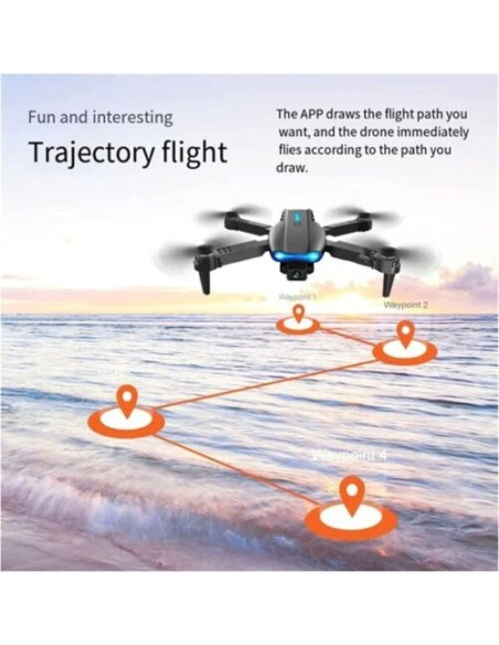Drone Pieghevole Con Fotocamera 1080p Telecomando Smartphone Wifi