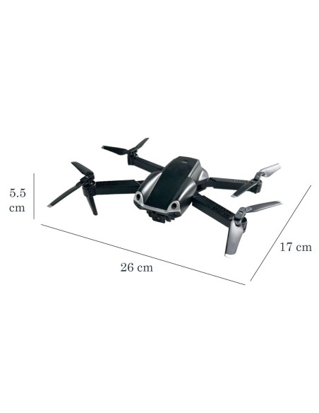 Micro Drone Quadricottero Pieghevole Con Telecamera Telecomando Smartphone