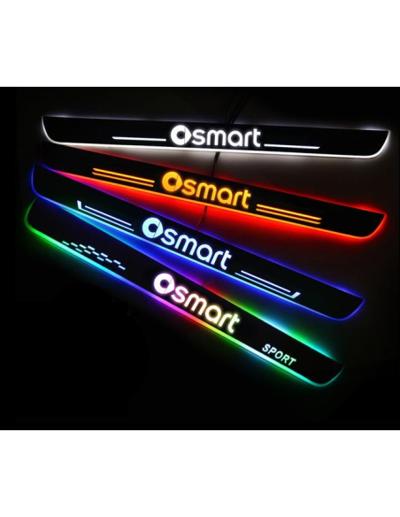 4pz anteriore e posteriore battitacco LED Smart RGB senza fili adesivo