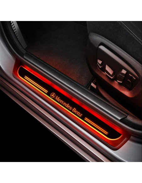 4pz anteriore e posteriore battitacco LED Mercedes-benz RGB senza fili adesivo