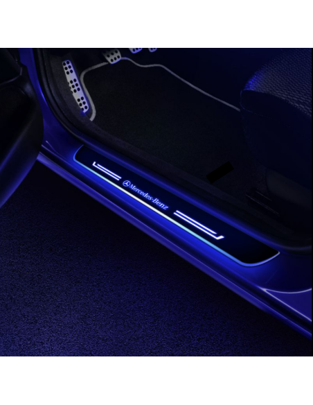 4pz anteriore e posteriore battitacco LED Mercedes-benz RGB senza fili adesivo