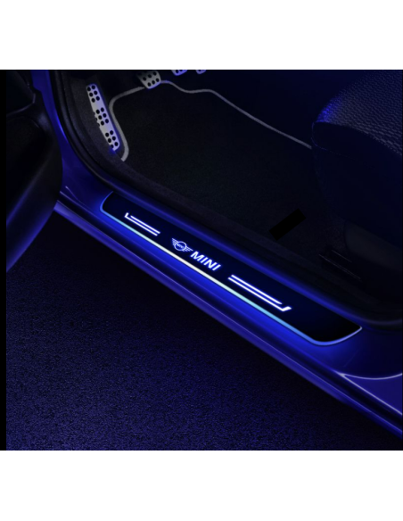 4pz anteriore e posteriore battitacco LED Mini Cooper RGB senza fili adesivo
