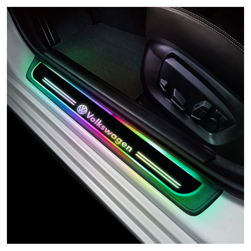 4pz anteriore e posteriore battitacco LED Volkswagen RGB senza fili adesivo