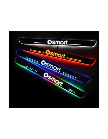 4pz battitacco LOGO LED senza fili, usb, multicolore rgb