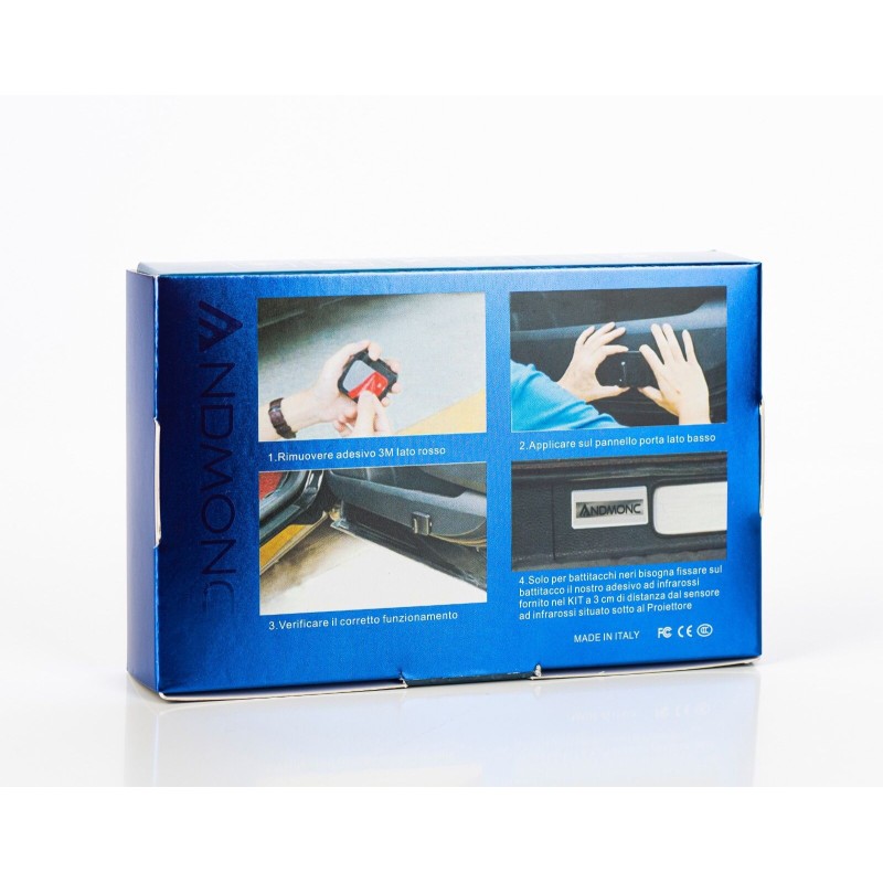 Luci sottoporta Abarth Scorpione nero kit Carbonio