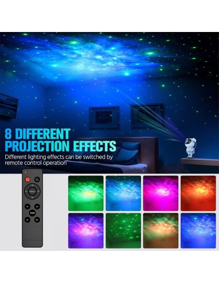 Astronauta Luce Notturna Cielo Stellato, Proiettore Stellare