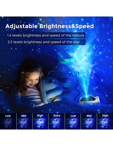 Astronauta Luce Notturna Cielo Stellato, Proiettore Stellare