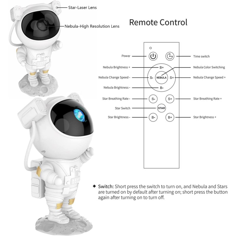 Astronauta Luce Notturna Cielo Stellato,...
