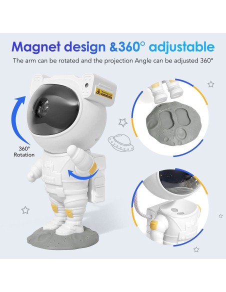 Astronauta Luce Notturna Cielo Stellato, Proiettore Stellare