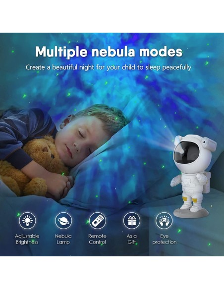Astronauta Luce Notturna Cielo Stellato, Proiettore Stellare