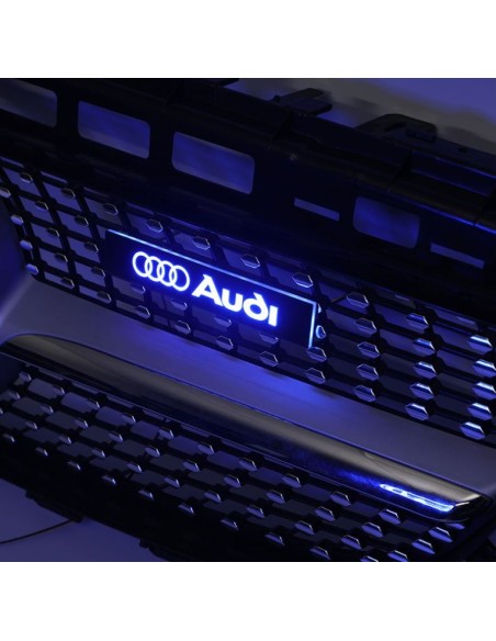 1x Distintivo con logo illuminato con emblema luminoso a LED per griglia anteriore Audi