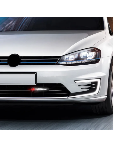1x Distintivo con logo illuminato con emblema luminoso a LED per griglia anteriore Volkswagen
