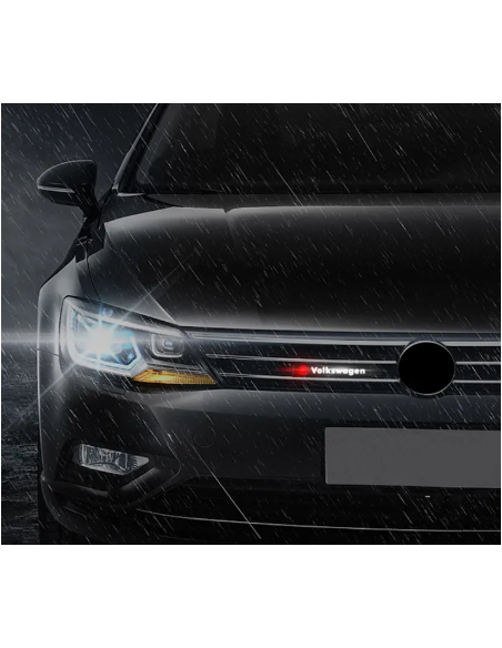 1x Distintivo con logo illuminato con emblema luminoso a LED per griglia anteriore Volkswagen