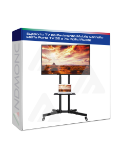 Supporto TV da Pavimento Mobile Carrello Staffa Porta TV...