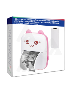 Stampante fotografica wireless Bluetooth portatile...