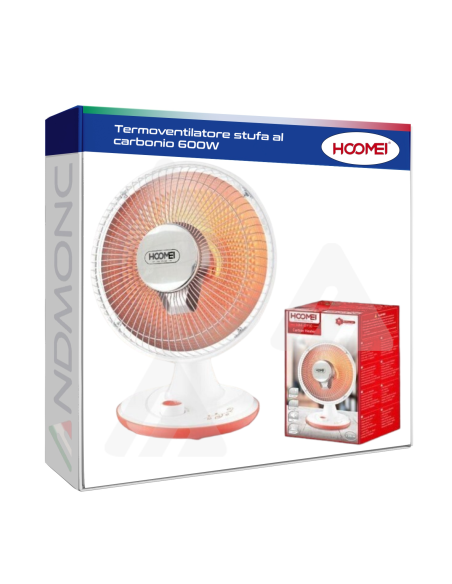 Hoomei Termoventilatore stufa al carbonio 600W