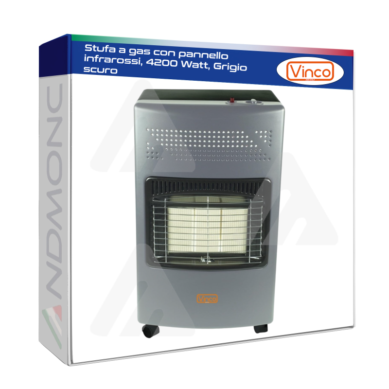 Vinco Stufa a gas con pannello infrarossi, 4200...