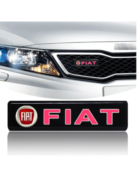 1x Distintivo con logo illuminato con emblema luminoso a LED per griglia anteriore Fiat