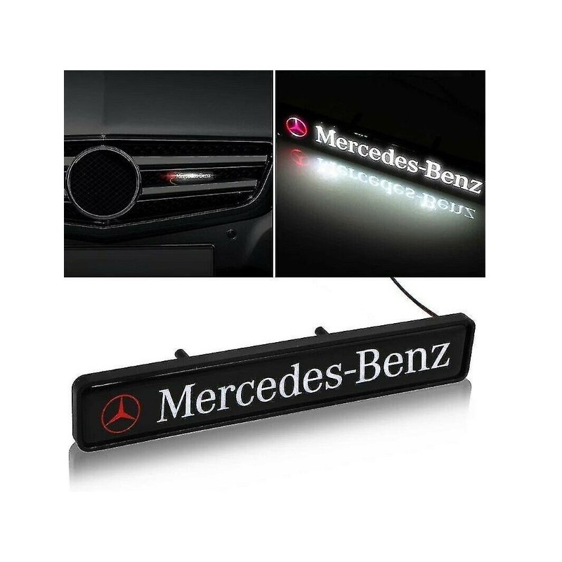 1x Distintivo con logo illuminato con emblema luminoso a LED per griglia anteriore Mercedes-benz