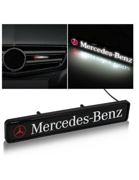1x Distintivo con logo illuminato con emblema luminoso a LED per griglia anteriore Mercedes-benz