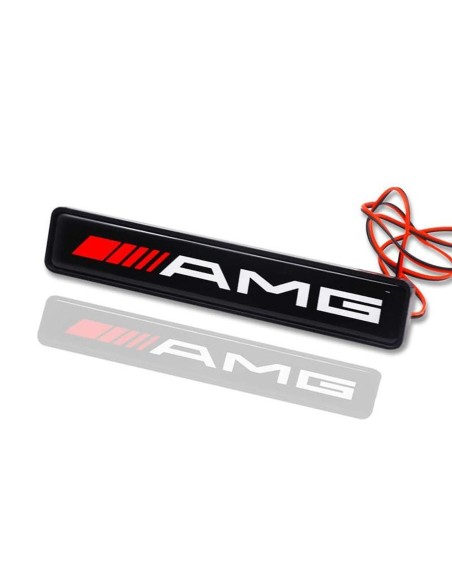 1x Distintivo con logo illuminato con emblema luminoso a LED per griglia anteriore AMG mercedes