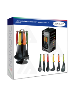 utensili da cucina con supporto 7 pezzi Cheffinger